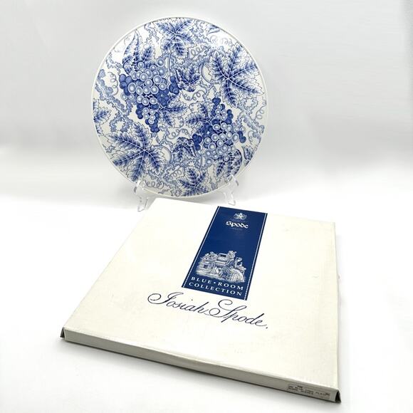 Vintage Spode Blue Room Collection Grapes Plate Platter 11.5" with Box - Picture 3 of 13